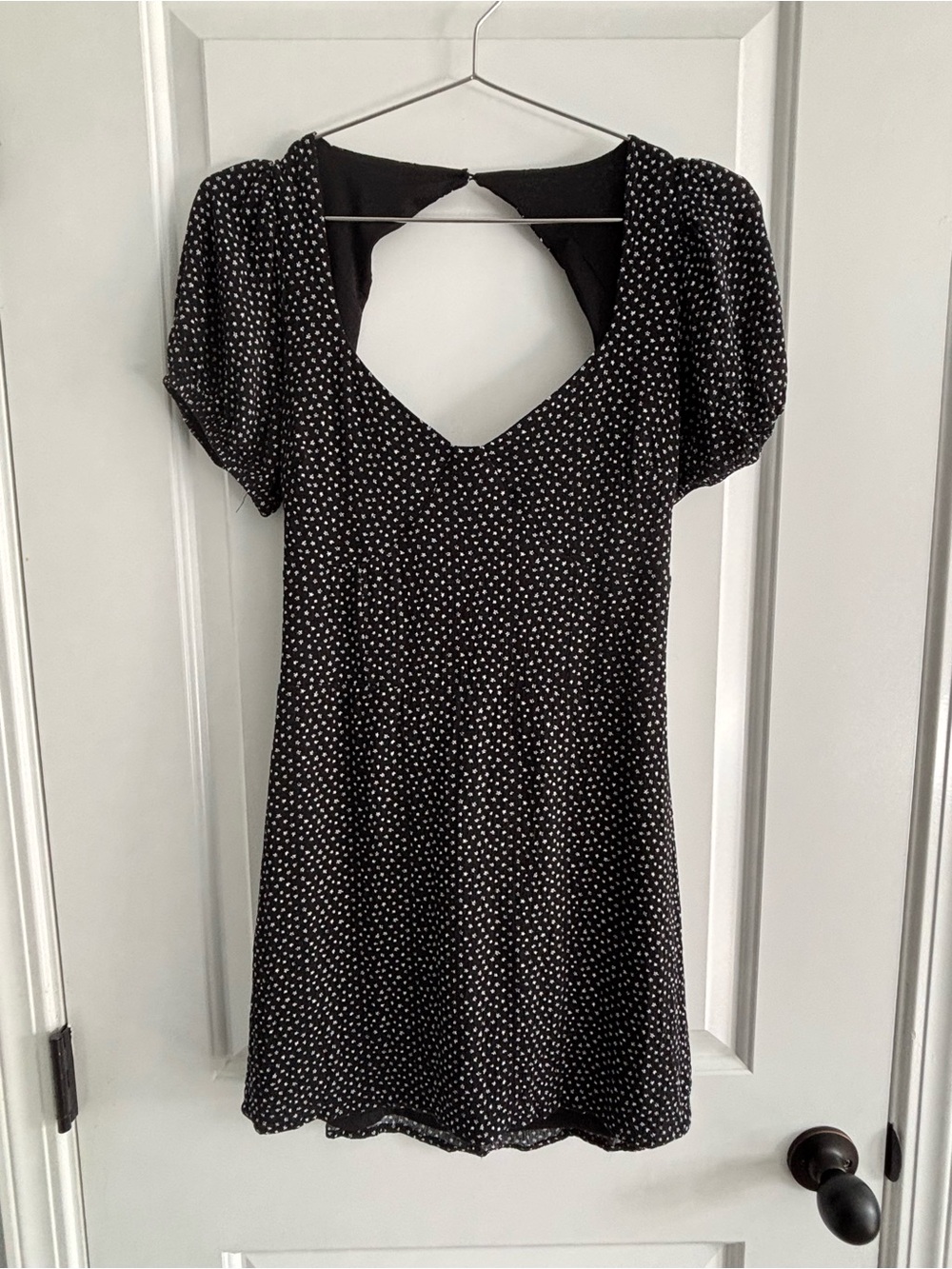 PacSun Black Mini Dress with White Polka Dots